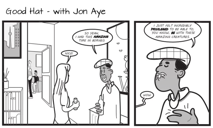Miles is doing his best to impress, but as he shares his stories, something strange starts happening.